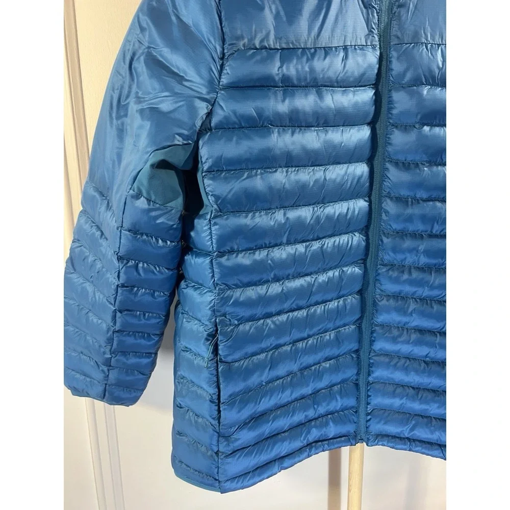 The North Face Mens L Blue Terra Peak Hoodie Puffer Jacket Nylon Shell NWT 2026